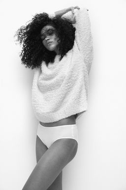 Top loungewear en punto efecto pelo