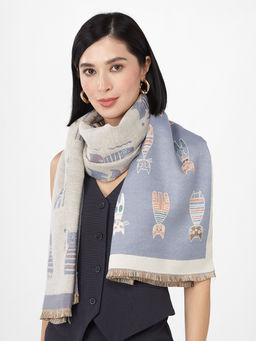 в составе ШЕРСТЬ и КАШЕМИР Большой, мягкий, теплый однотонный двусторонний палантин. - Tantino фото 3