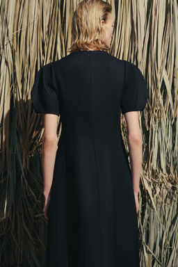 VESTIDO MIDI CON LINO ZW COLLECTION / Negro - Zara фото 3