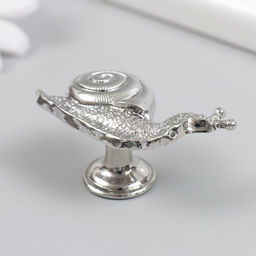 Ручка для шкатулки металл «Улитка», серебро, 2.8×5.2 см