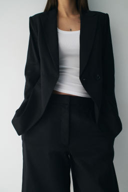 Americana en mezcla de lino Easy Care Slim Fit - H&m фото 8
