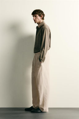 PANTAL?N RELAXED FIT VISCOSA - LINO / Crudo - Zara фото 13