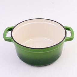 40625 Кастрюля чугун 2,3 л эмаль/покрытие зелёная MB (х4) - Mayer&boch фото 3