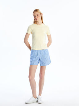 Bisiklet Yaka Nak??l? Kad?n Ti??rt