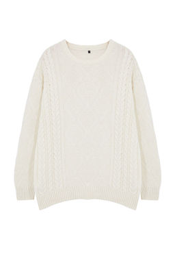 TRENDYOL MAN Beyaz Oversize Genis Kal?p Bisiklet Yaka Sac Orgulu Triko Kazak TMNAW23KZ00280 - Trendyolmilla фото 17