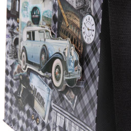 Цена за 12 шт. Пакет подарочный "Винтаж" 31*42*12 см, микс