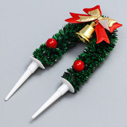 Декор для творчества «Новогодняя арка», в наборе 3 шт., размер 1 шт. — 9.5×4.5×1 см