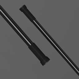 Карниз для ванной SAVANNA, телескопический, d заглушки = 3 см, d трубки = 2 см, 110-200 см, чёрный