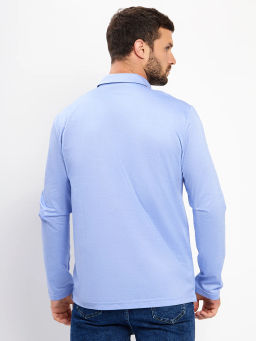Джемпер мужской с воротником поло GREG G155-PM4-LT1629 (голубой)  фото 11
