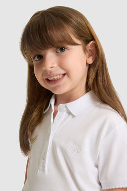 K_z _ocuk Polo Yaka Beyaz Basic Ti__rt - U.s. polo assn фото 2