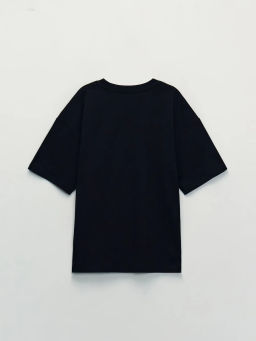 Базовая футболка оверсайз из хлопка / Zarina фото 9