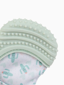 Прорезыватель на ручку для зубов «Кактусы», светло-зеленый