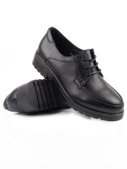 03-DYL85-1 BLACK Полуботинки женские (натуральная кожа)