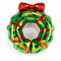 Воздушный шар фольгированный 25" «Рождественский венок»