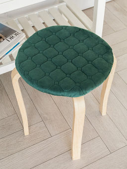 Чехол на табурет D33 зелёный вельвет