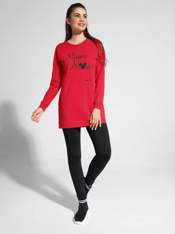 CONTE Хлопковая туника с мерцающей надписью Disney LTH 954 risky red risky red