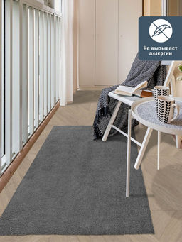 Коврик НАНОХЛОПОК SHAHINTEX 80х120 серый 03 S фото 3