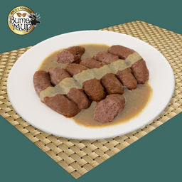 Колбаски охотничьи из мяса лося в грибном соусе высший сорт ВитаМир , 340г  фото 3