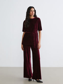 Beli Lastikli Dokulu Kad?n Pantolon