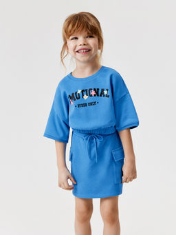 ACOOLA / Комплект для девочек ((1)джемпер и (2)юбка) Agnessa синий