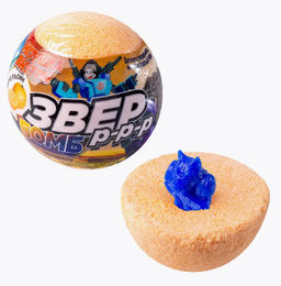 Ср-во д/ванн шипучее 130гр Детское ароматизированное "Звер бомб" тропик (с игрушкой)