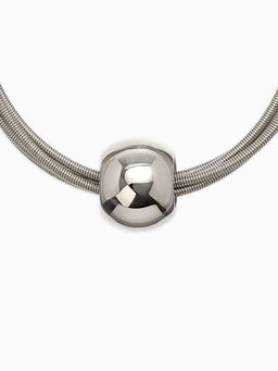 Набор 2 предмета: колье, браслет Бусина на нитях, цвет серебро