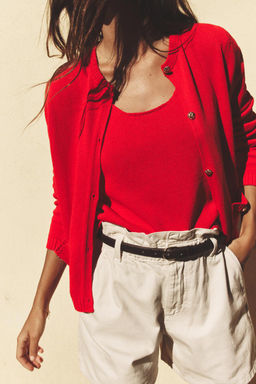 PLAIN KNIT CARDIGAN - Zara фото 3