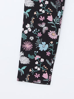 Beli Lastikli ?i?ekli K?z ?ocuk Tayt - Waikiki фото 2