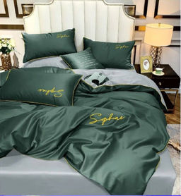 КПБ Mency однотонный с вышивкой MENO039 1.5 спальный