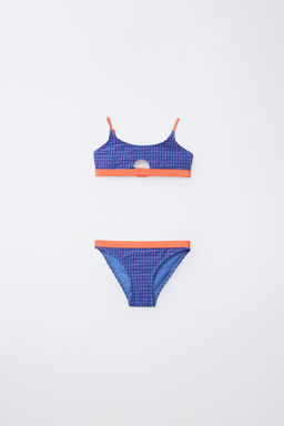 6-14 A?OS/ BIKINI CUADRO VICHY VIVOS CONTRASTE / Azul