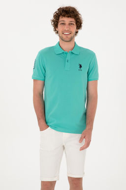 Erkek Slim Fit Polo Yaka Mint Basic Ti__rt Sepette S_rpriz _ndirim