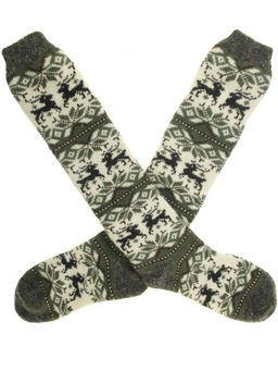 Гольфы женские "Олени и орнамент" 9732-2