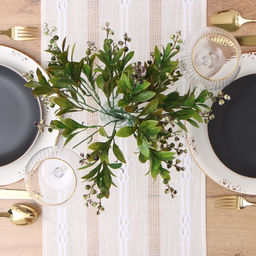 Дорожка на стол Этель бежевая 30×180 см, 100% п/э