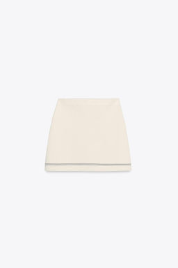 KNIT MINI SKIRT WITH PIPING - Zara фото 5