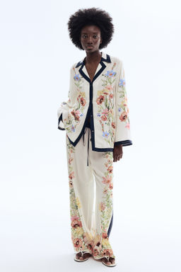 Camisa resort estampada de lyocell - H&m фото 5