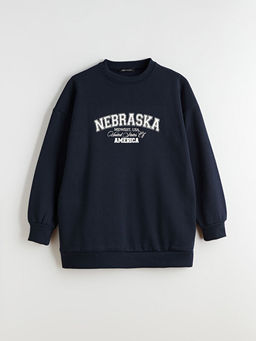 Nebraska Bask?l? Kad?n Kal?n Sweatshirt Tunik