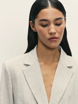 Однобортный жакет из смесовой вискозы / Zarina  фото 6