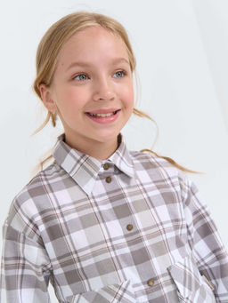 Рубашка фланелевая укороченная Дымка 7+ - Bungly фото 2