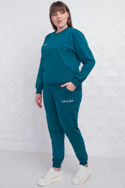 Арт. 2360/1 Костюм с брюками женский 50-58 (5 шт) Цвет:верх- изумруд, низ- изумруд