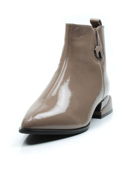 01-PCG265-2 DK.BEIGE Ботинки демисезонные женские (натуральная кожа, байка) - Фабричный китай фото 7