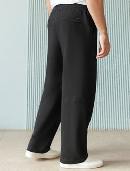 Брюки прямые на резинке из футера двухнитки с эластаном с затяжкой по низу - Vilatte фото 4