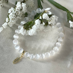 Браслет из Селенита с подвеской 18 см