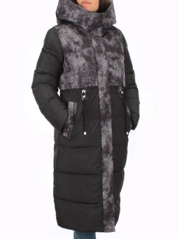 THD-608YC BLACK Пальто зимнее женское (био-пух)