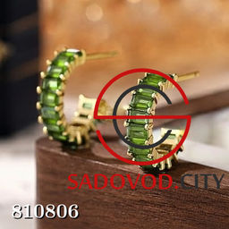 Серьги дорожка из камней - Bruno фото 3