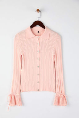 Ekru Merserize Gorunumlu Fitilli Polo Yaka Triko H?rka TWOAW26HI00111 - Trendyolmilla фото 20