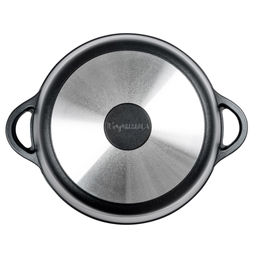 Кастрюля с антипригарным покрытием 3л, д24см Классик, h11,5см, s0,4см, литые ручки, стеклянная крышка с пароотводом, форма Классик волна, подарочная упаковка (Россия) - Домашняя мода фото 5