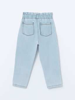 Beli Lastikli K?z ?ocuk Jean Pantolon