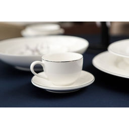 Кофейная пара фарфоровая Magistro La Perle, 2 предмета: чашка 100 мл, блюдце d=11,5 см, цвет белый фото 8