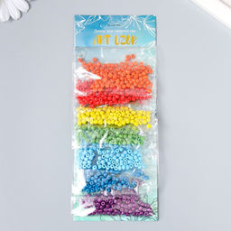 Бисер круглый размер 6/0 «Яркие цвета», 7 цветов × 10 г