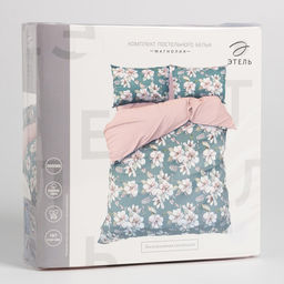 Постельное бельё Этель 1.5 сп Магнолия 143х215 см, 150х214 см, 50х70 см -2 шт, поплин  фото 5